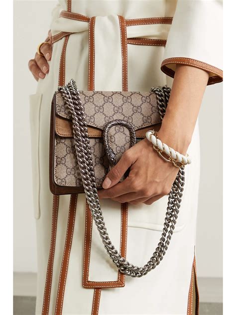 gucci dionysus mini canvas|Dionysus mini shoulder bag in beige and white canvas .